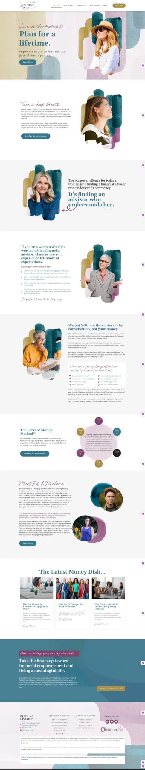 Burning River Advisory Group website design