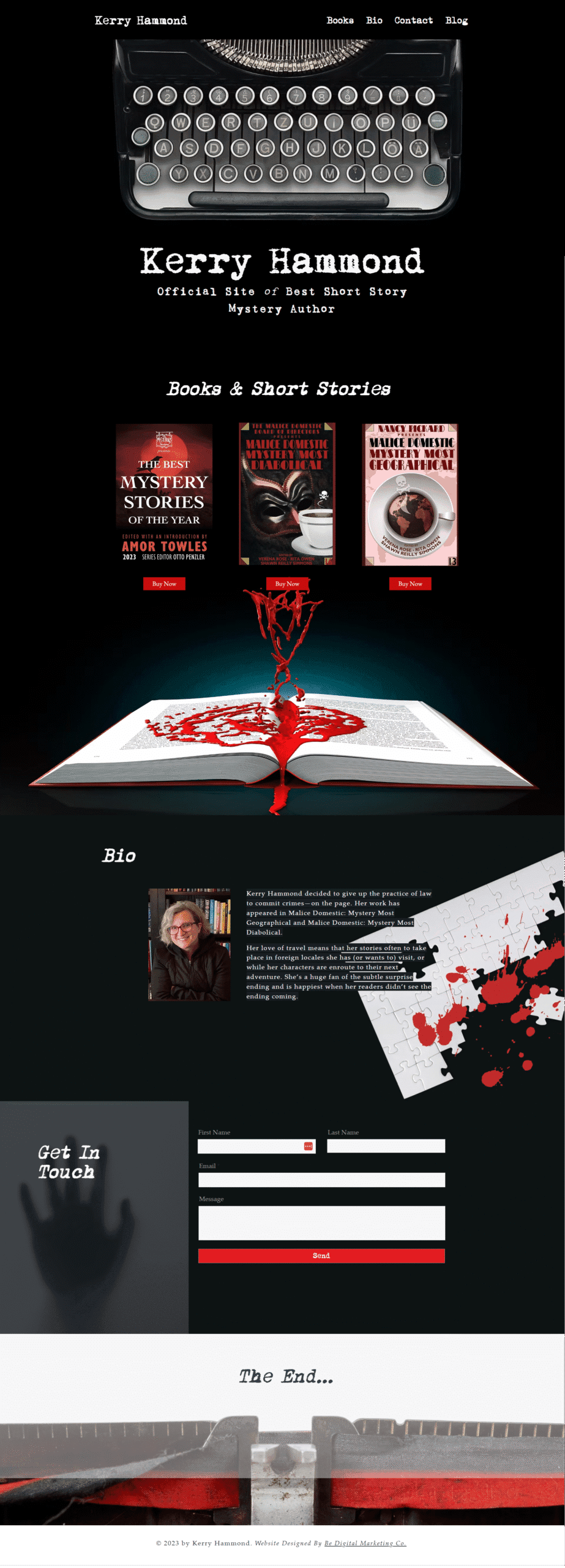 Kerry Hammond website design