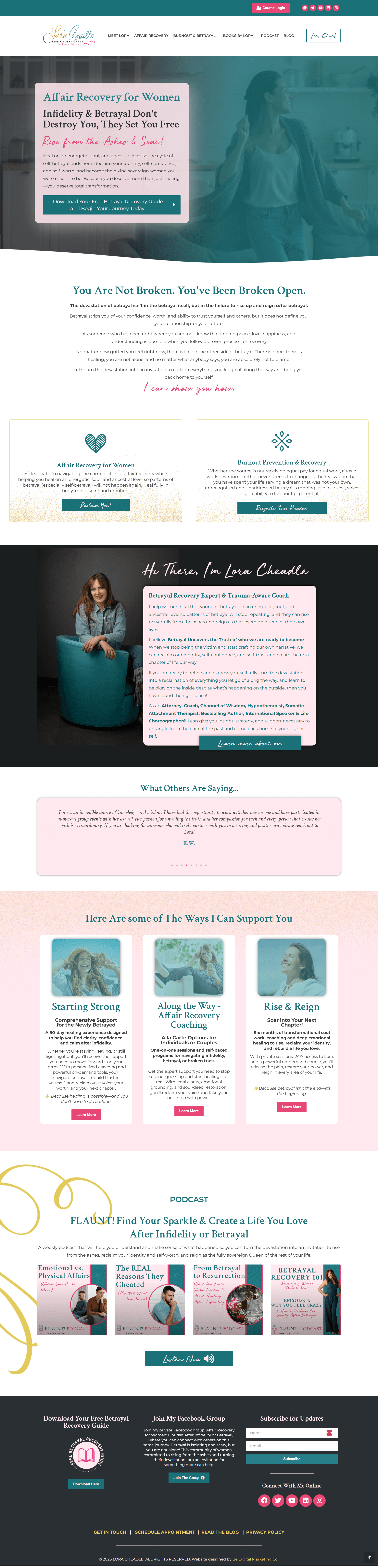 Lora Cheadle website design