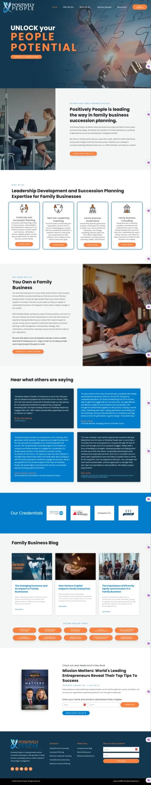 Positively People website design