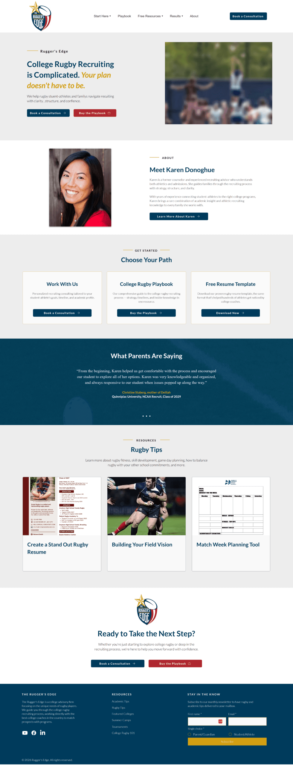 Ruggers Edge website design