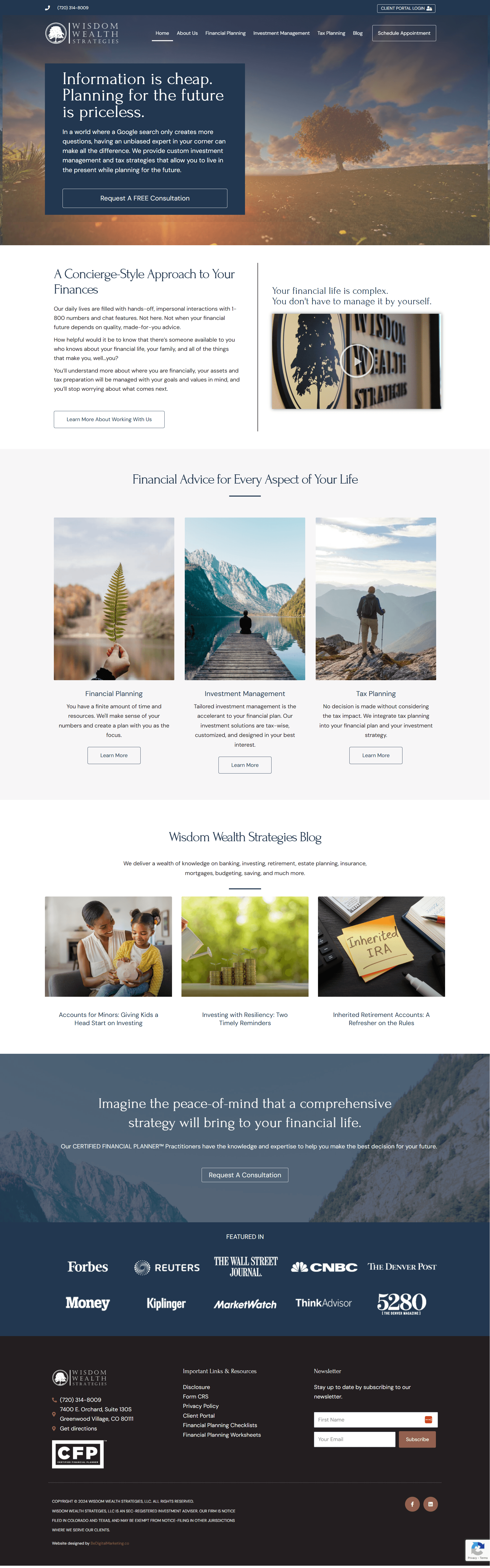 Wisdom Wealth Strategies website design