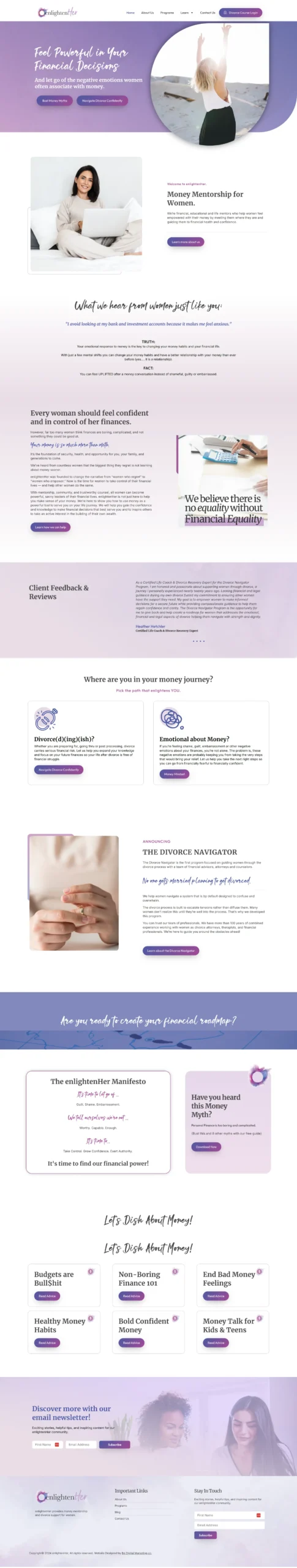 enlightenHer Website